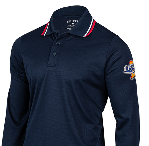 USA301IN-NY "IHSAA" Long Sleeve Navy Umpire Shirt