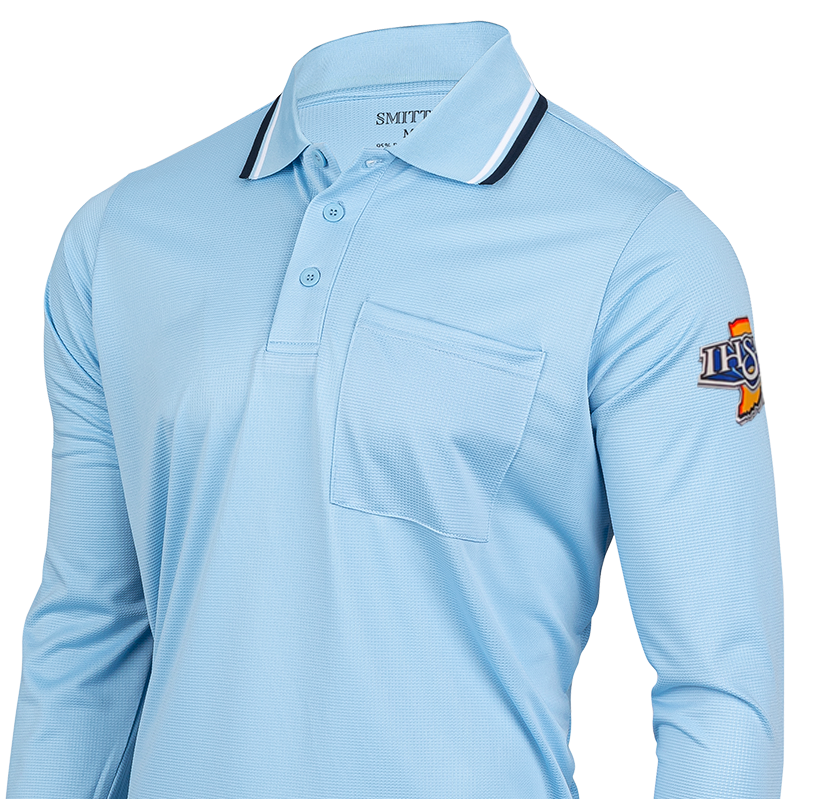 USA301IN-PB "IHSAA" Long Sleeve Powder Blue Umpire Shirt