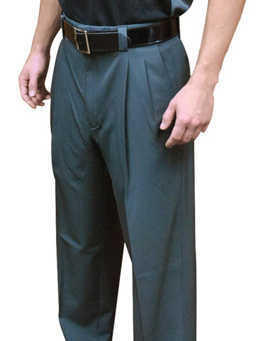 BBS395- Smitty "NEW EXPANDER WAISTBAND - 4-Way Stretch" Pleated Combo Pants- Dark Grey